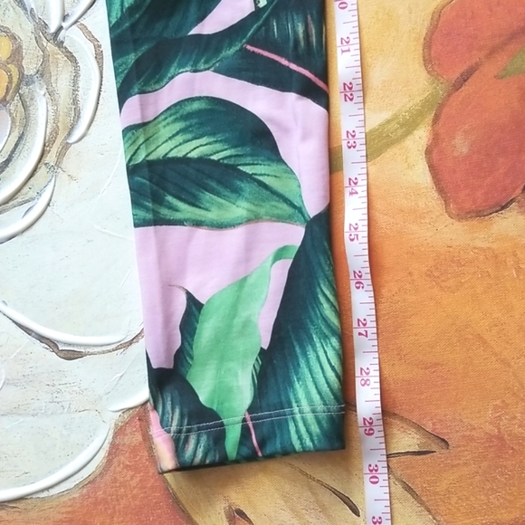 ADIDAS x Farm Rio 2018 Pink Green PALM BODYSUIT Small Logo Leggings SET NWT - Picture 11 of 16